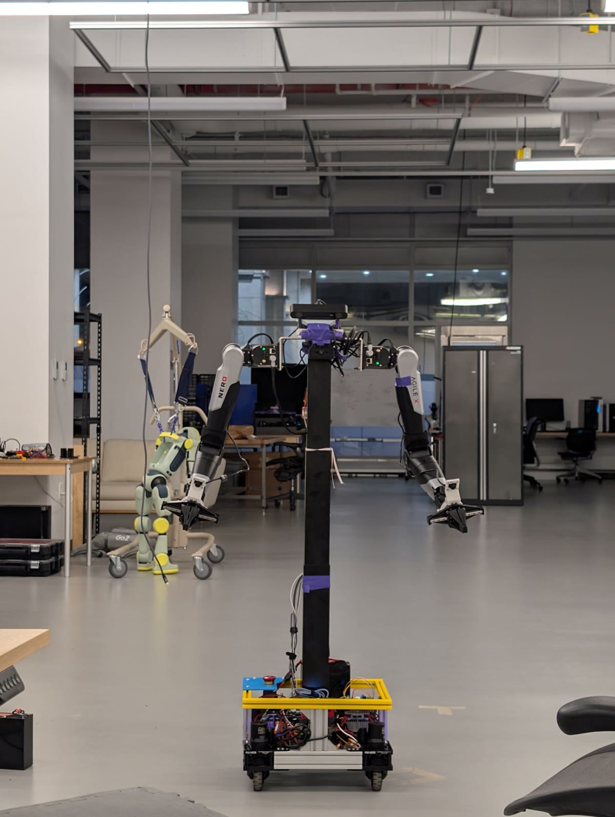 YOR dual-arm mobile manipulator in the NYU robotics lab