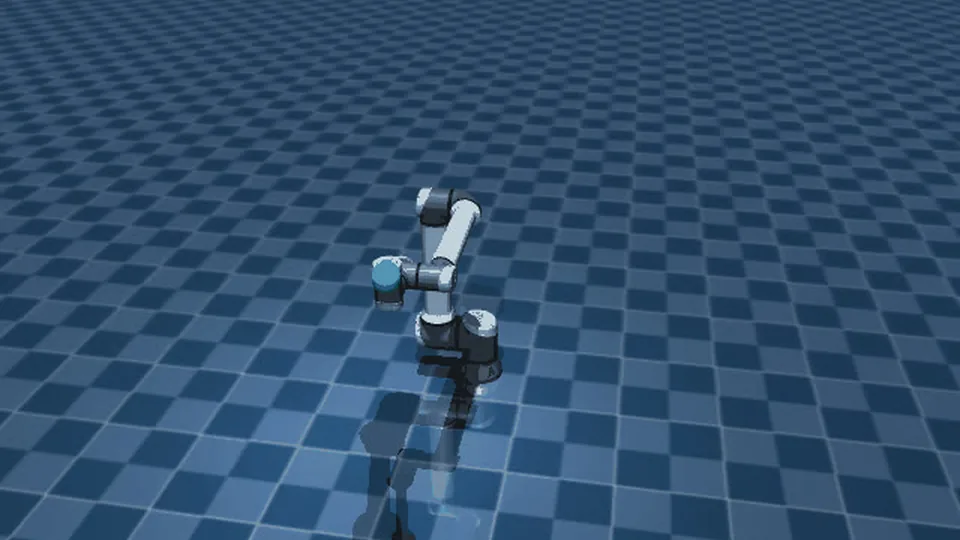 UR10e inverse-kinematics velocity-control simulation